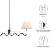 Wave Pendant Light in Black
