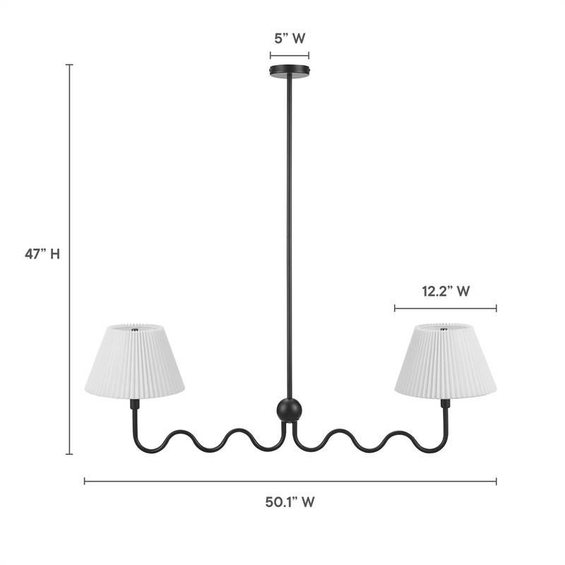 Wave Pendant Light in Black