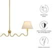 Modway Wave Pendant Light in Brass