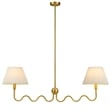 Modway Wave Pendant Light in Brass