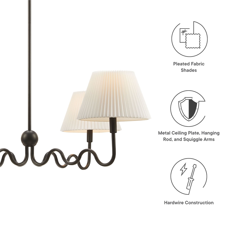 Wave Pendant Light in Black