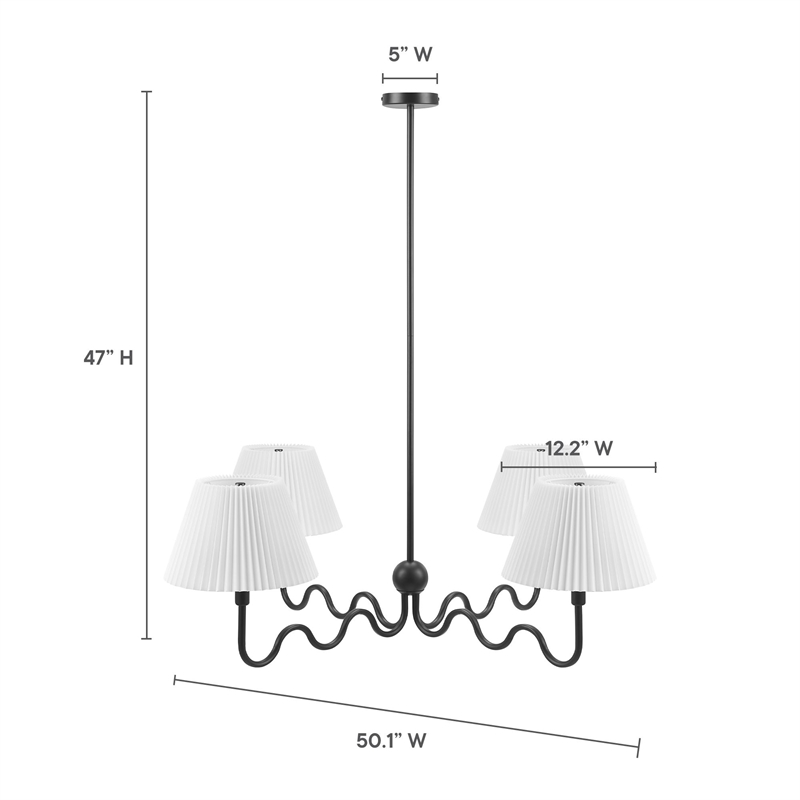 Wave Pendant Light in Black