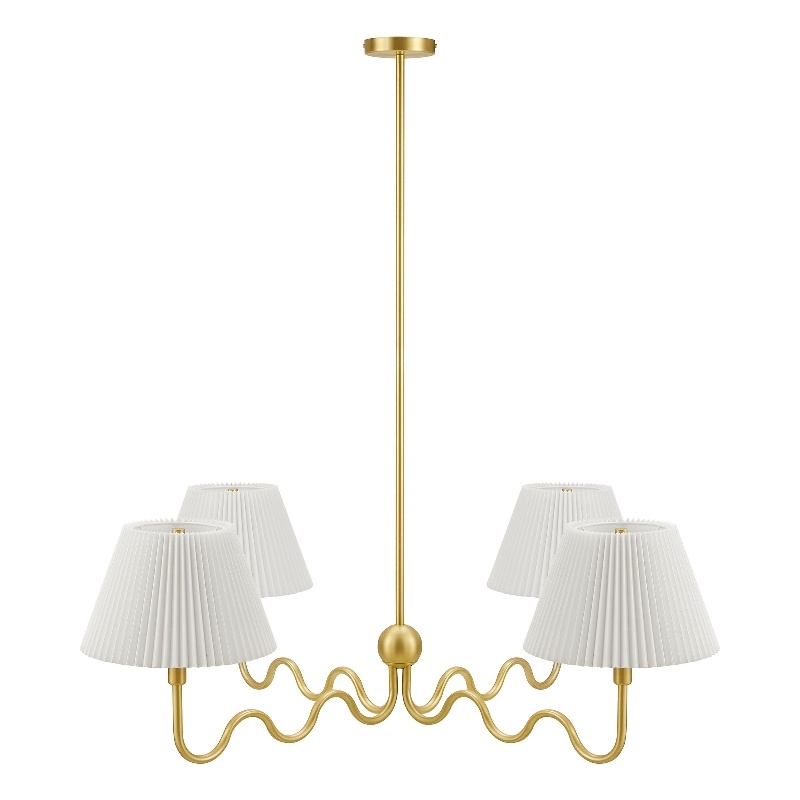 Wave Pendant Light in Brass