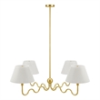 Wave Pendant Light in Brass