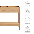 Zaire Bathroom Vanity Cabinet (Sink Basin Not Included) in Natural