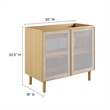 Calla Bathroom Vanity Cabinet (Sink Basin Not Included) in Oak