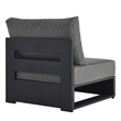 Tahoe Modular Armless Chair in Gray Charcoal