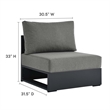 Tahoe Modular Armless Chair in Gray Charcoal