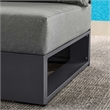 Tahoe Modular Armless Chair in Gray Charcoal