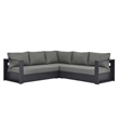 Tahoe 3-Piece Sectional Sofa Set in Gray Charcoal