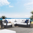 Tahoe 3-Piece Sectional Sofa Set in Gray White