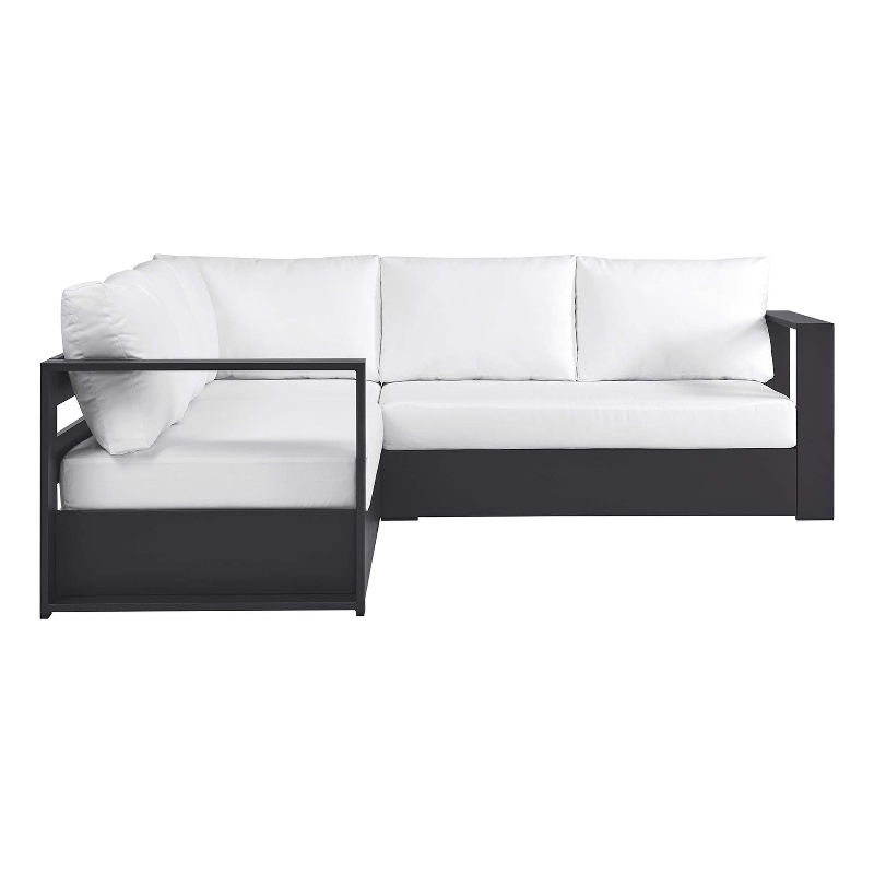 Tahoe 3-Piece Sectional Sofa Set in Gray White