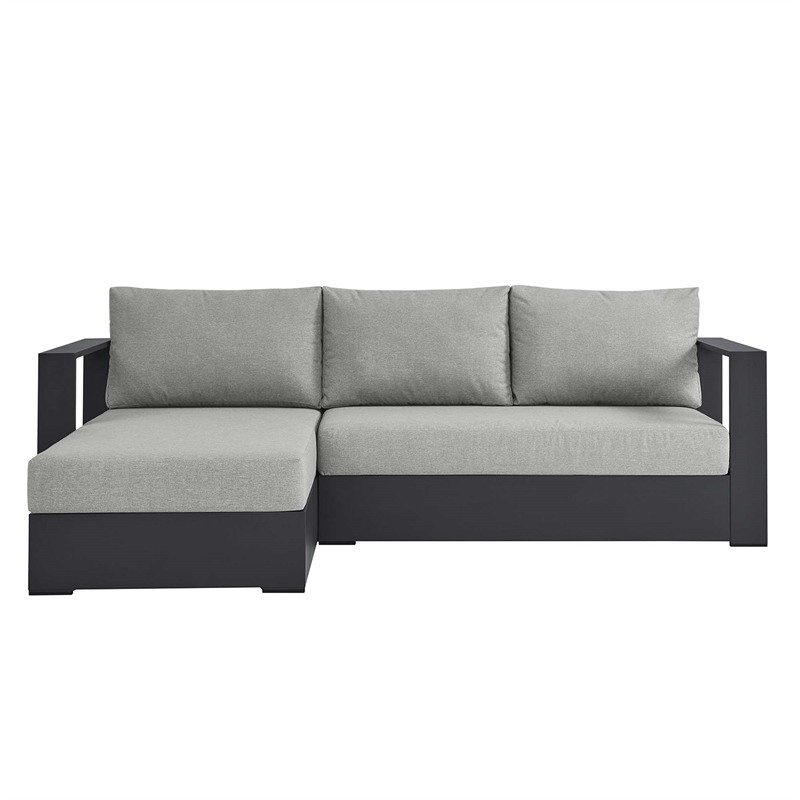 Tahoe 2-Piece Left-Facing Chaise Sectional Sofa Set in Gray Gray