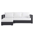 Tahoe 2-Piece Left-Facing Chaise Sectional Sofa Set in Gray White