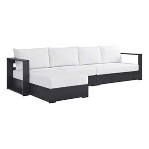 Tahoe 3-Piece Left-Facing Chaise Sectional Sofa Set in Gray White
