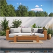 Tahoe 2-Piece Sofa and Coffee Table Set in Natural Light Gray