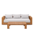 Tahoe 2-Piece Sofa and Coffee Table Set in Natural Light Gray