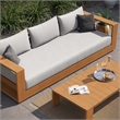 Tahoe 2-Piece Sofa and Coffee Table Set in Natural Light Gray