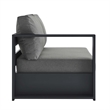 Tahoe Modular Left-Facing Loveseat in Gray Charcoal