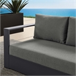 Tahoe Modular Left-Facing Loveseat in Gray Charcoal