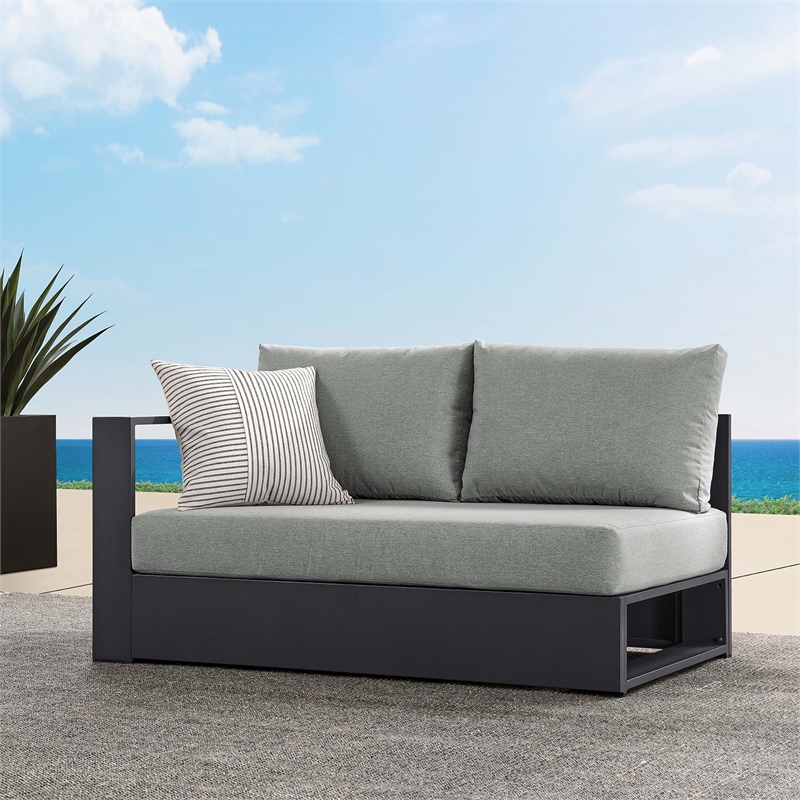 Tahoe Modular Left-Facing Loveseat in Gray Gray
