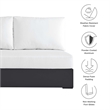 Tahoe Modular Left-Facing Loveseat in Gray White