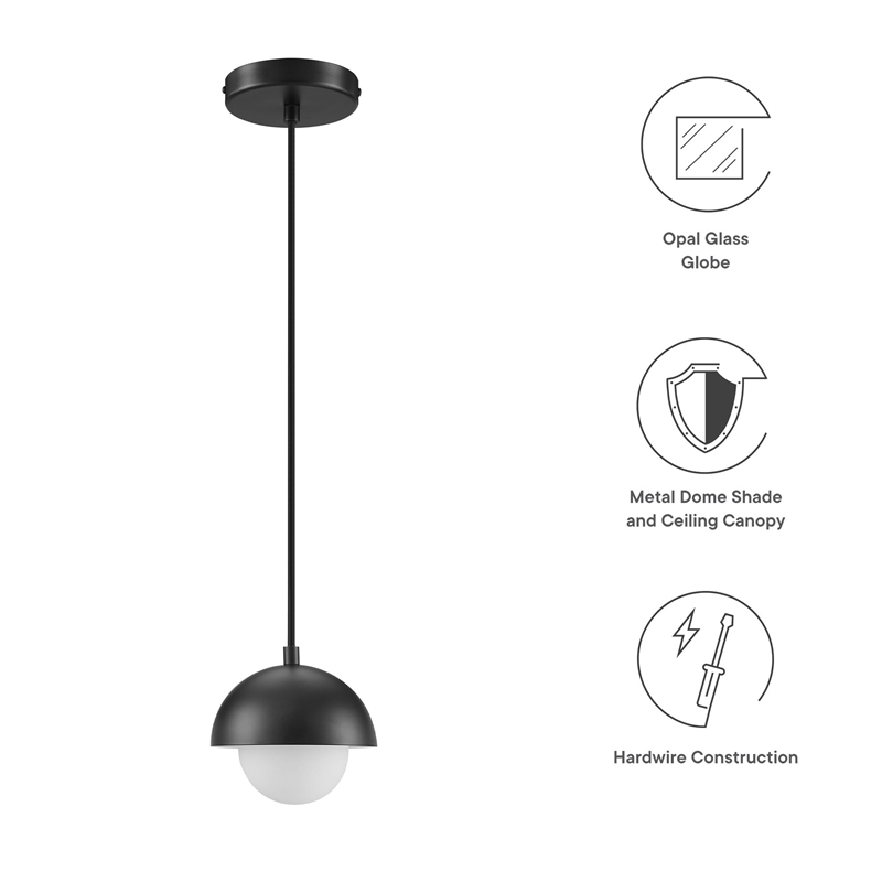 Eclipse Globe Pendant Light in Black