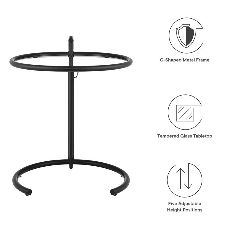 Eileen Gray Side Table in Black