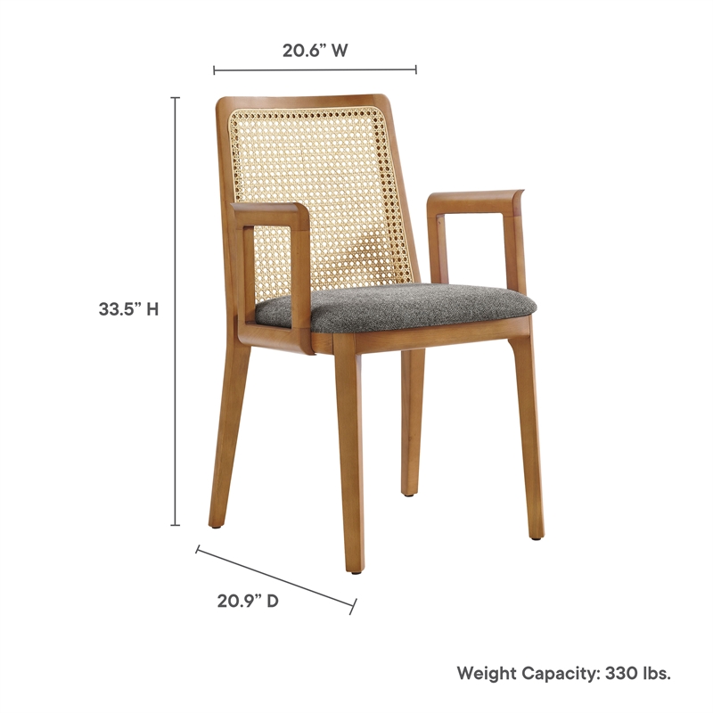 Monarch Dining Armchair in Honey Natural Gray