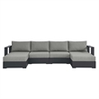 Tahoe 4-Piece Sectional Sofa Set in Gray Gray