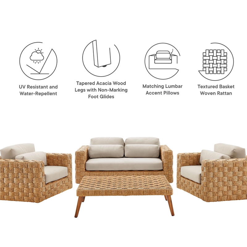 Thames Furniture Set in Natural Light Gray