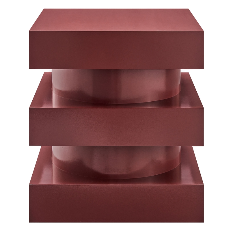 Modway Perpetuate Mango Wood End Table in Spiced Apple