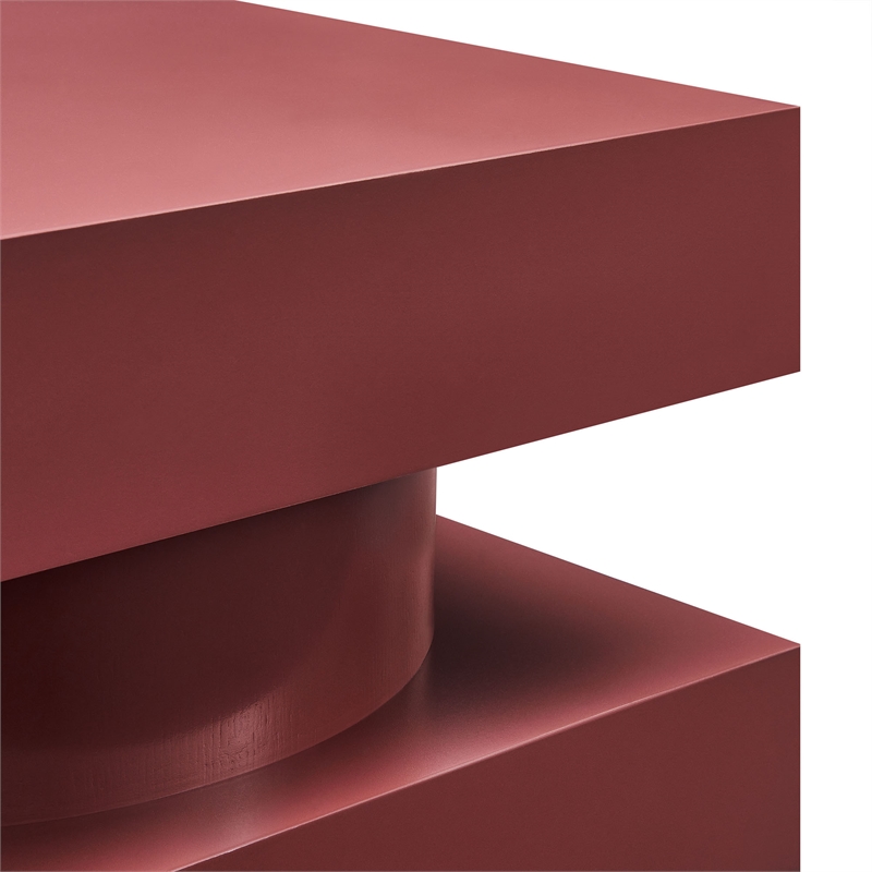 Modway Perpetuate Mango Wood End Table in Spiced Apple