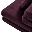 Modway Jubilee Performance Velvet Upholstered Armless Chair in Mulberry