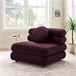 Modway Jubilee Performance Velvet Upholstered Armless Chair in Mulberry