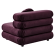 Modway Jubilee Performance Velvet Upholstered Armless Chair in Mulberry