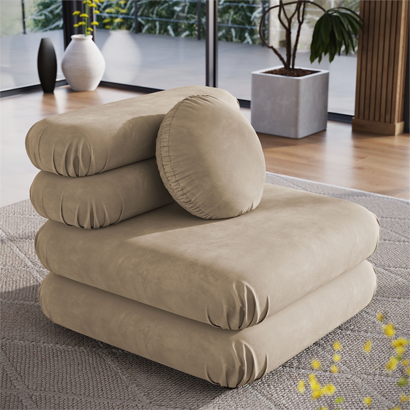 Jubilee Armless Chair in Taupe