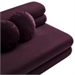 Modway Jubilee Performance Velvet Modular Armless Loveseat in Mulberry
