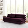 Modway Jubilee Performance Velvet Modular Armless Loveseat in Mulberry