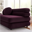 Modway Jubilee Performance Velvet Modular Armless Loveseat in Mulberry