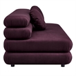 Modway Jubilee Performance Velvet Modular Armless Loveseat in Mulberry