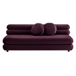 Modway Jubilee Performance Velvet Modular Armless Loveseat in Mulberry