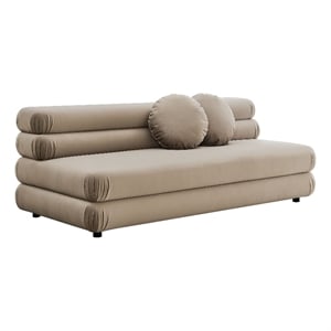 Jubilee Armless Loveseat in Taupe