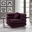 Modway Jubilee Performance Velvet Modular Corner Chair in Mulberry