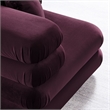 Modway Jubilee Performance Velvet Modular Corner Chair in Mulberry