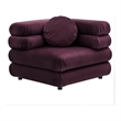 Modway Jubilee Performance Velvet Modular Corner Chair in Mulberry