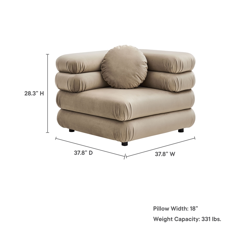 Jubilee Corner Chair in Taupe