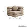 Jubilee Corner Chair in Taupe