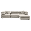 Jubilee 4-Piece Sectional Sofa in Almond