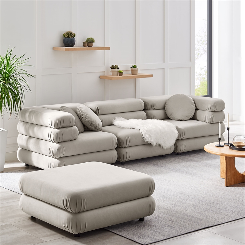 Jubilee 4-Piece Sectional Sofa in Almond